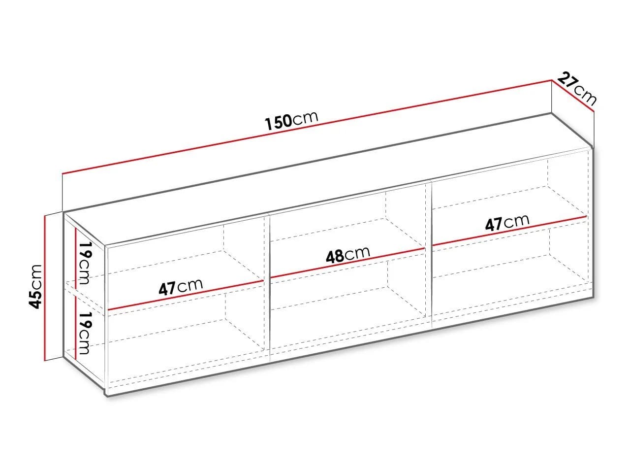 MIRJAN24 Hängeschrank Teen Flex 3D TF-09 Drehtüren Ohne Griffe - Bild 4