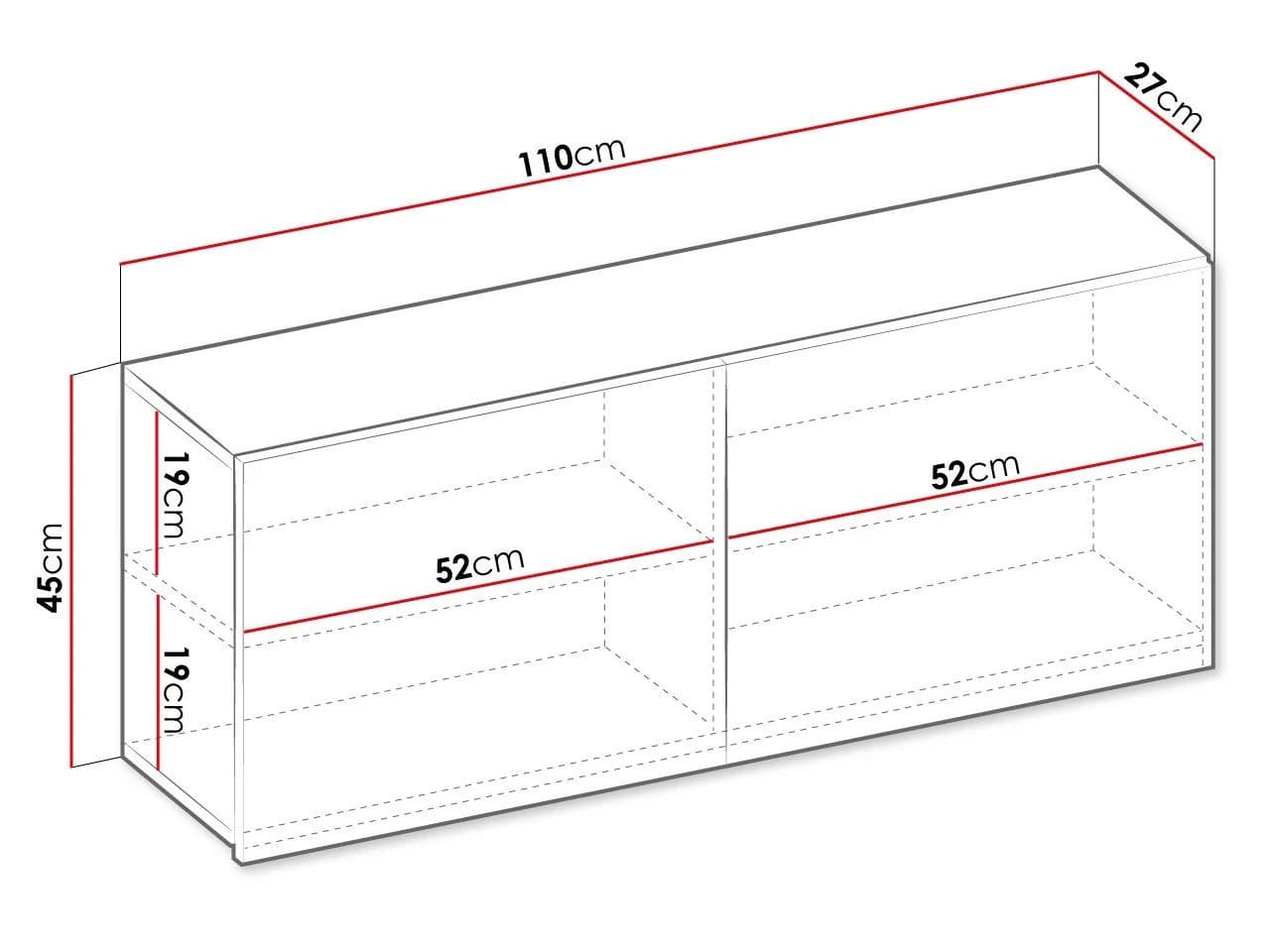 MIRJAN24 Hängeschrank Teen Flex 2D TF-10 2-Türer Weiß - Bild 4