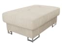 MIRJAN24 Polsterhocker Cotere Cord Beige Silber Metallfüße Bild 2