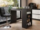 MIRJAN24 Bartisch Zotino Schwarz Laminat mit Regal Bild 1