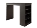 MIRJAN24 Bartisch Zotino Schwarz Laminat mit Regal Bild 2