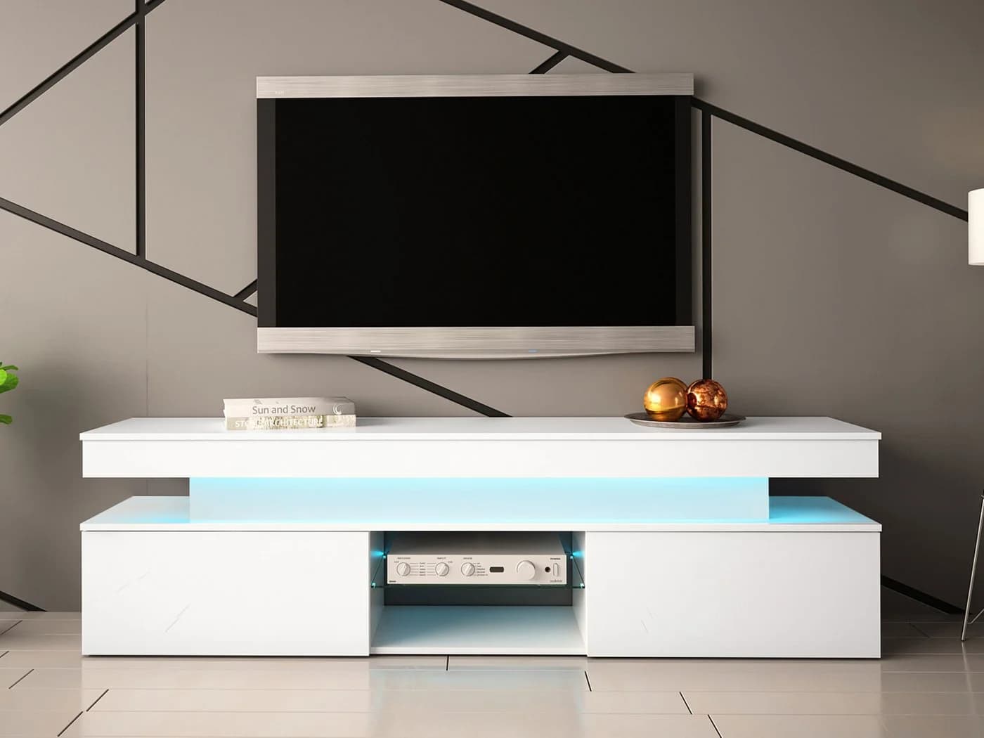 MIRJAN24 TV-Schrank Glossa 2D 190 mit LED-Beleuchtung
