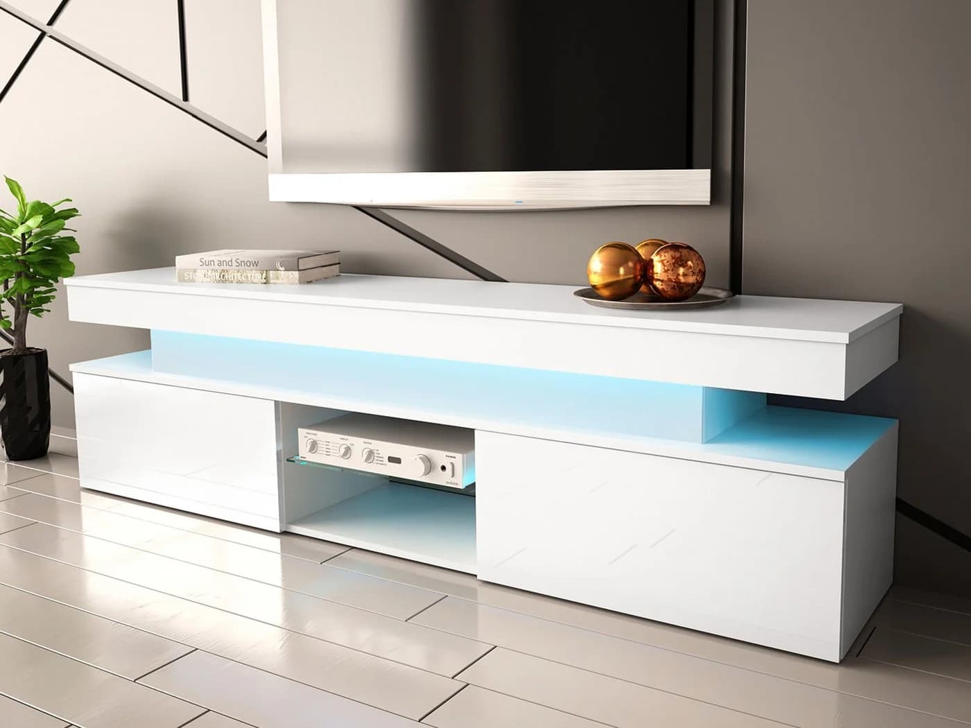 MIRJAN24 TV-Schrank Glossa 2D 190 mit LED-Beleuchtung - Bild 4