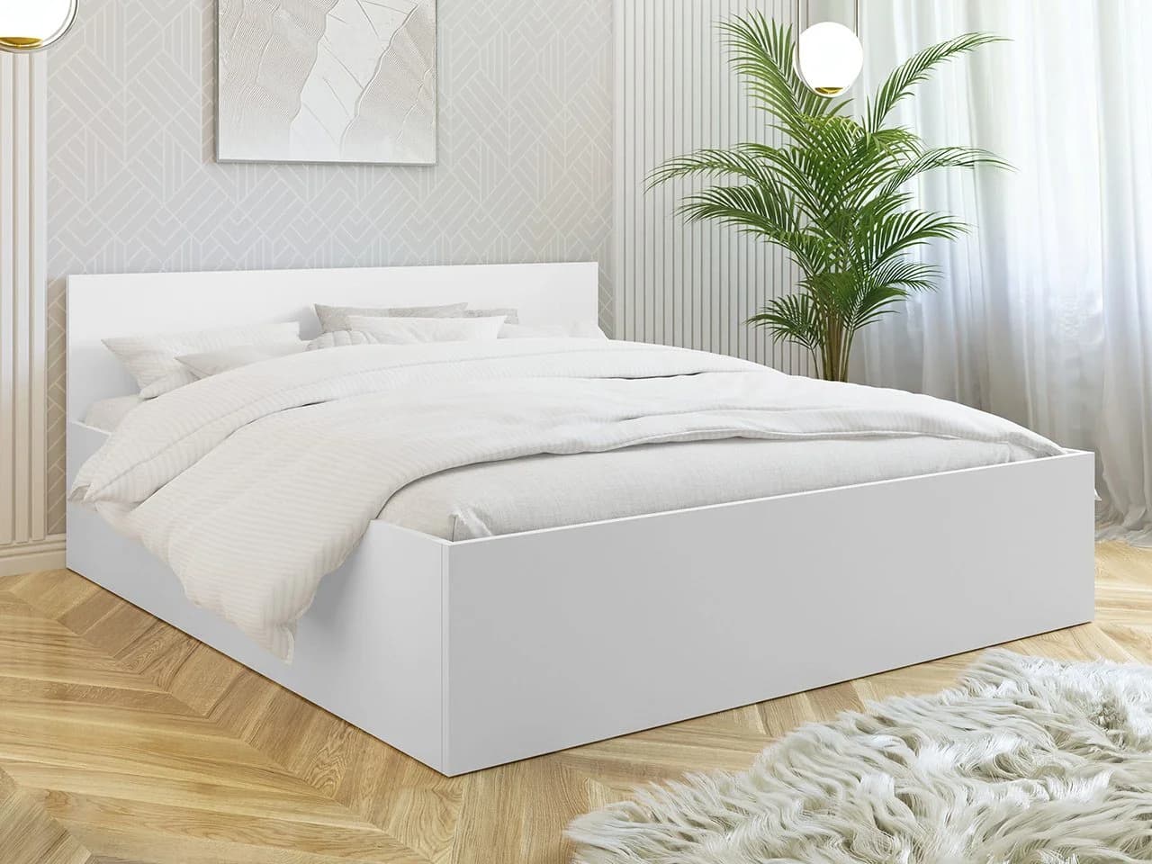 MIRJAN24 Bett Tokyo 180 Weiß mit Lattenrost