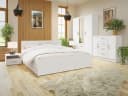 MIRJAN24 Schlafzimmer-Set Tokyo I 160 Weiß mit Lattenrost und Frontspiegel Bild 1