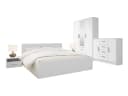 MIRJAN24 Schlafzimmer-Set Tokyo I 160 Weiß mit Lattenrost und Frontspiegel Bild 3