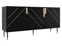 MIRJAN24 Kommode Mountain 3D 150 Schwarz Gold Drehtüren Bild 2