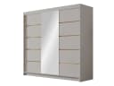 MIRJAN24 Kleiderschrank Evo VI mit Schwebetüren und Spiegel Beige Gold Matt Bild 2