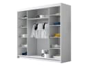 MIRJAN24 Kleiderschrank Evo VI mit Schwebetüren und Spiegel Beige Gold Matt Bild 3