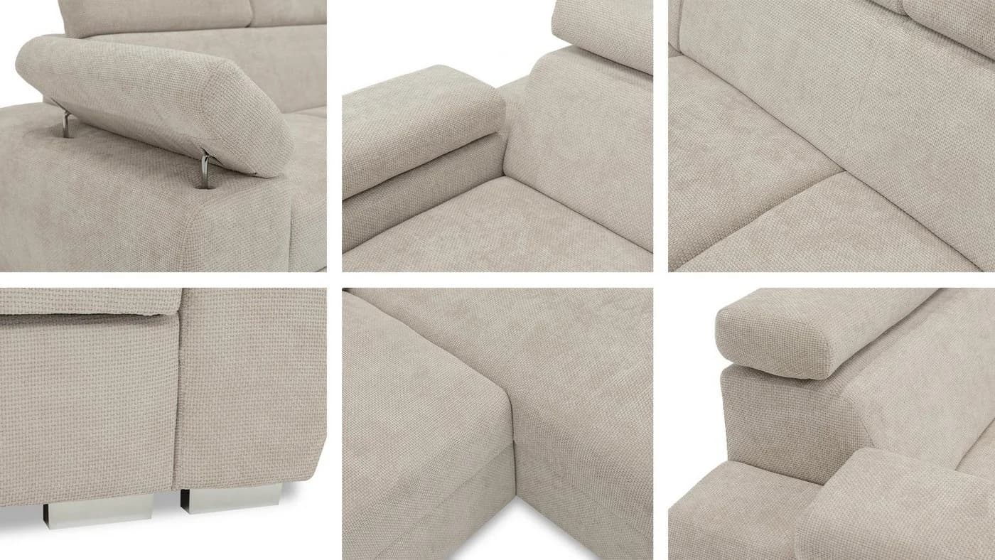 MIRJAN24 Ecksofa Boston LCP Beige mit Schlaffunktion und Bettkästen - Bild 5