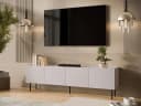 MIRJAN24 TV-Schrank Lucca 200 4D Beige Schwarz mit Stahlfüßen Bild 1