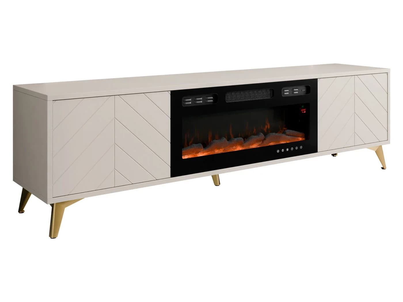 MIRJAN24 TV-Schrank Xylix 2D EF mit Elektrischem Kamin und LED-Flamme - Bild 2
