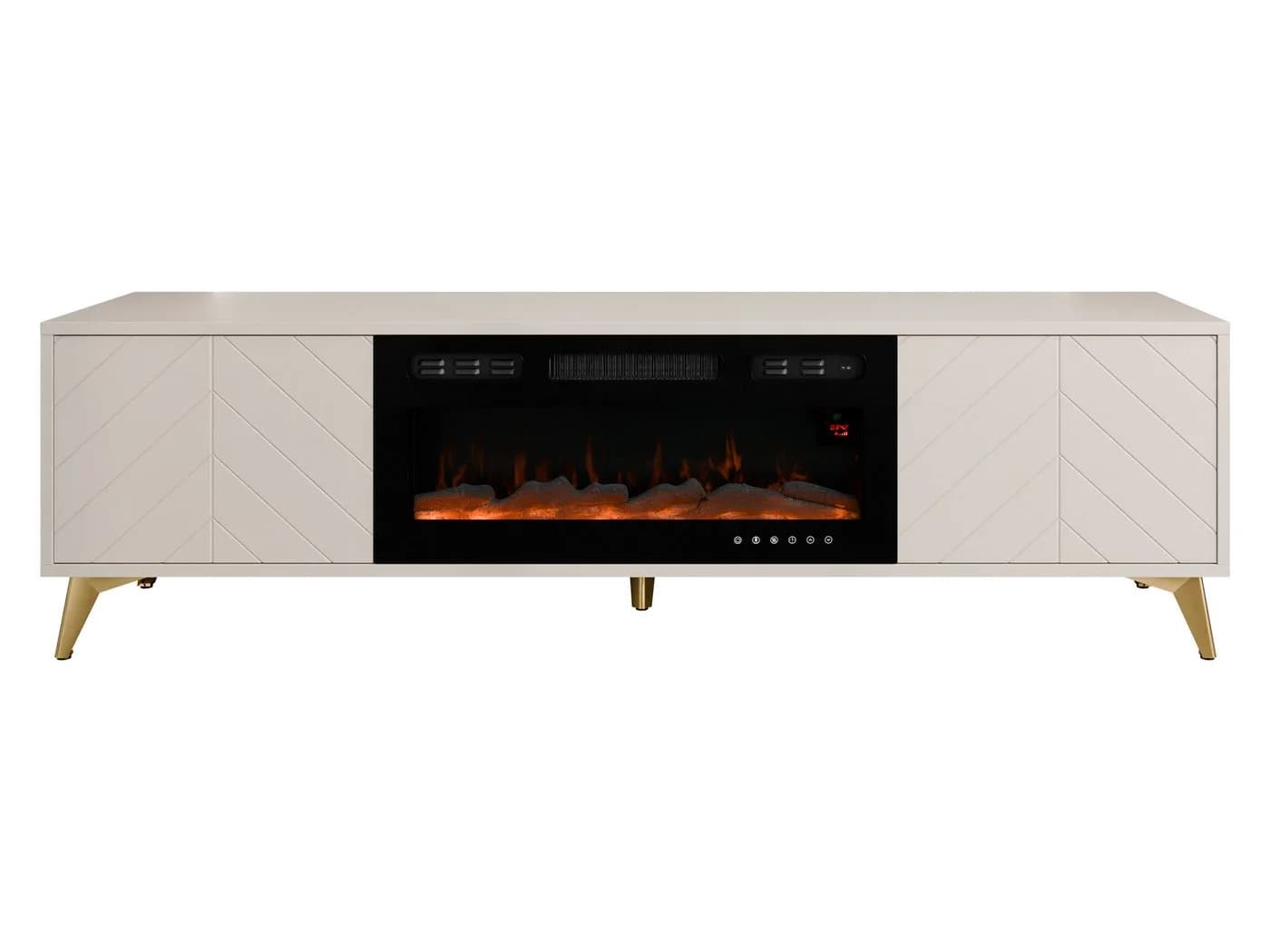 MIRJAN24 TV-Schrank Xylix 2D EF mit Elektrischem Kamin und LED-Flamme - Bild 4