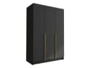 MIRJAN24 Kleiderschrank Calia I Schwarz/Gold mit Drehtüren Bild 2