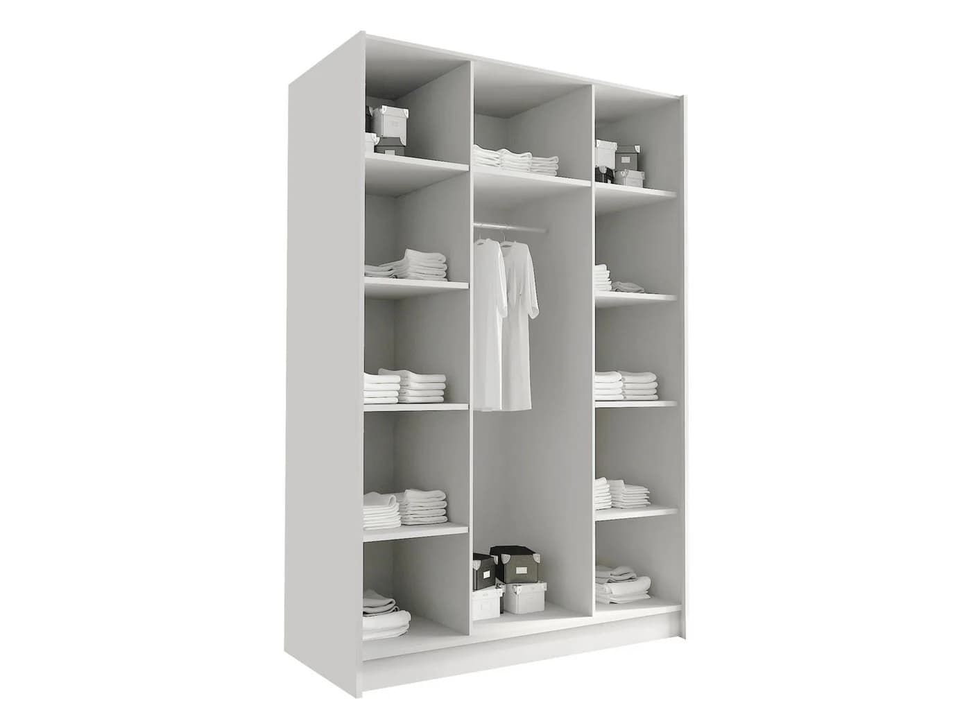 MIRJAN24 Kleiderschrank Calia II mit 3 Drehtüren, Spiegel, Metallgriffe - Bild 5