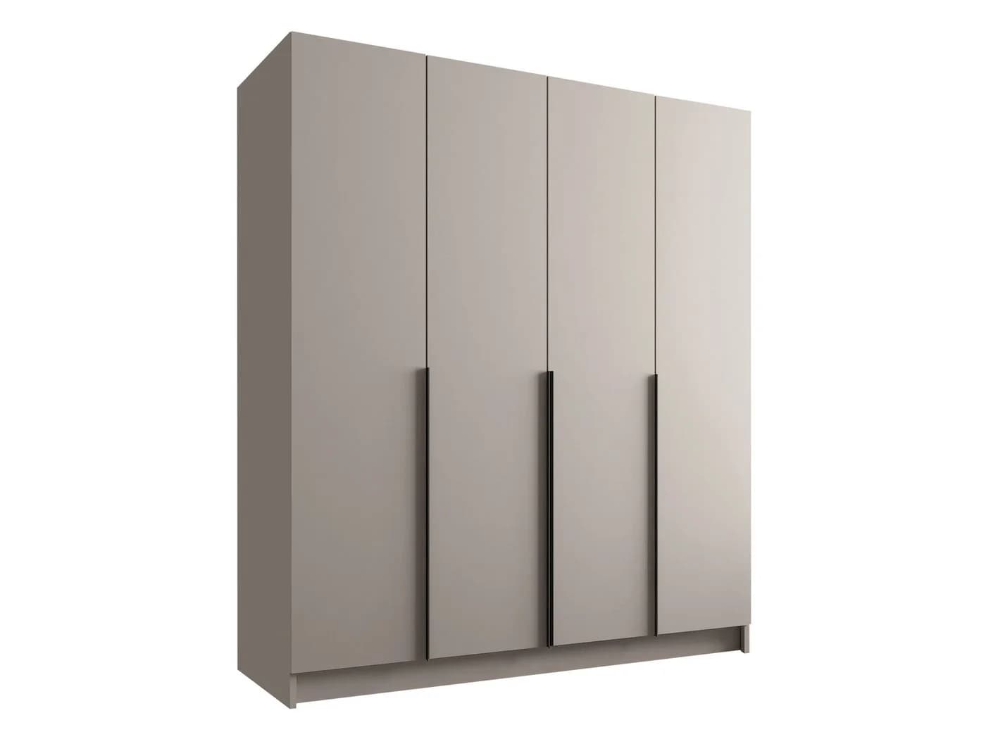 MIRJAN24 Kleiderschrank Santi I 4-türig Beige/Schwarz mit Kleiderstange - Bild 2