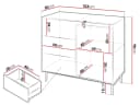MIRJAN24 Kommode Ozmi 1D3SZ Beige Push-to-Open Bild 4