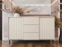 MIRJAN24 Kommode Ozmi 2D3SZ Beige Push-to-Open mit 3 Schubladen Bild 1