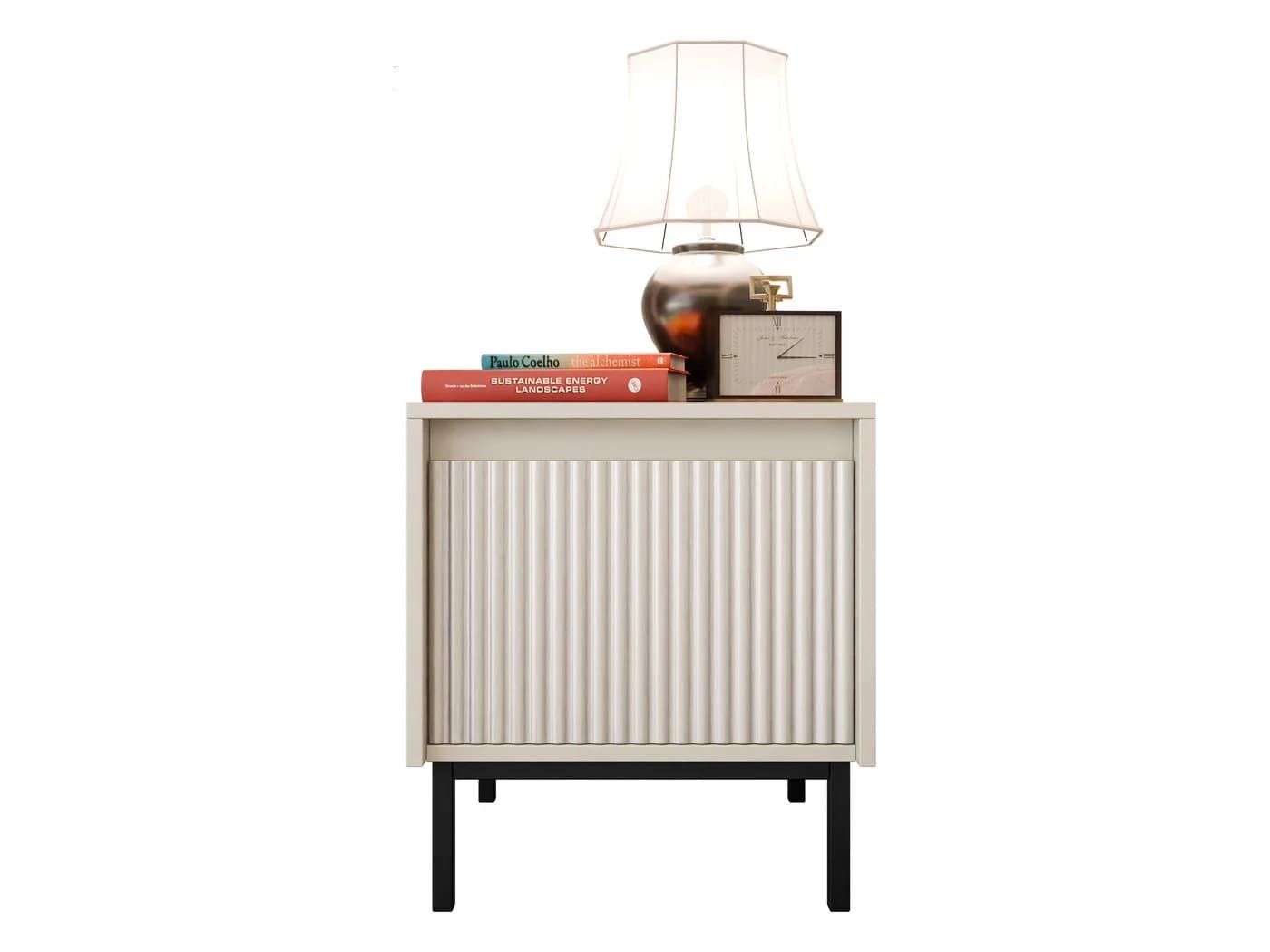 MIRJAN24 Nachttisch Ozmi 1SZ Beige Grifflos Push-to-Open - Bild 3