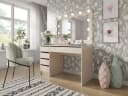MIRJAN24 Schminktisch Ada mit 5 Schubladen - Beige Griffloses System Bild 1