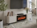 MIRJAN24 TV-Schrank Volare 200 EF mit LED-Kamin Beige Bild 1