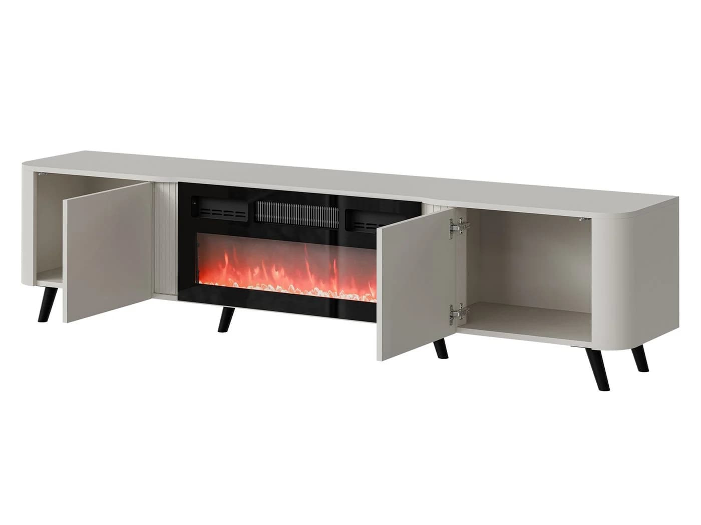 MIRJAN24 TV-Schrank Volare 200 EF mit LED-Kamin Beige - Bild 3
