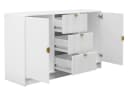 MIRJAN24 Kommode Tireno 2D3SZ Beige mit Goldgriffen Bild 4