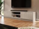 MIRJAN24 TV-Schrank Tireno 2K Beige Gold Aluminiumgriff Bild 1