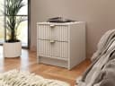 MIRJAN24 Nachttisch Tireno 2SZ Sandbeige mit Goldgriffen Bild 1