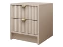 MIRJAN24 Nachttisch Tireno 2SZ Sandbeige mit Goldgriffen Bild 2
