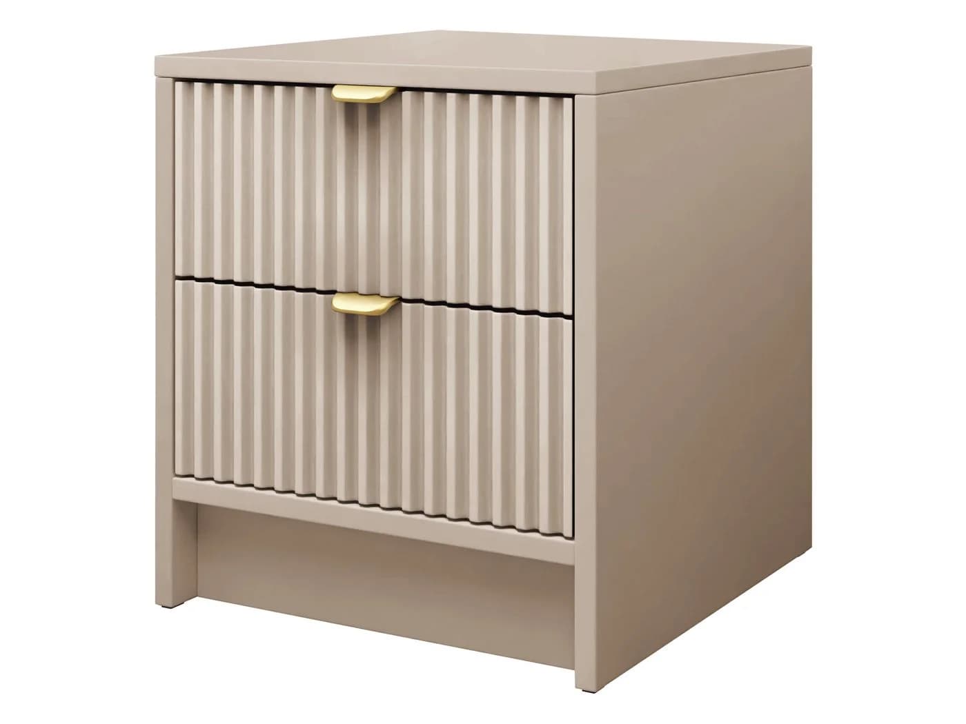 MIRJAN24 Nachttisch Tireno 2SZ Sandbeige mit Goldgriffen - Bild 2