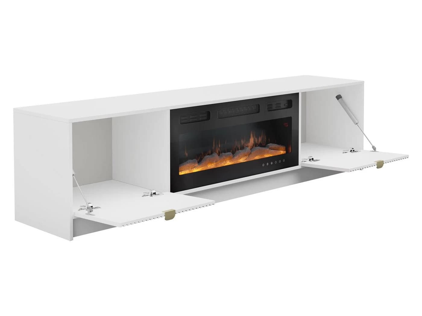 MIRJAN24 TV-Schrank Tireno mit LED-Kamin Beige/Gold - Bild 3