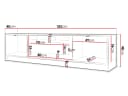 MIRJAN24 TV-Schrank Tireno mit LED-Kamin Beige/Gold Bild 4