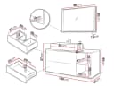 MIRJAN24 Badmöbel-Set Kertos Rillen I mit Spiegel, Schrank & Waschbecken Bild 4