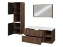 MIRJAN24 Badmöbel-Set Kertos Rillen II 4er-Set Schwarz Marmor-Optik Bild 3