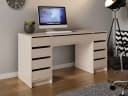 MIRJAN24 Schreibtisch Ada Bis 9 Schubladen Beige Schwarz Bild 3