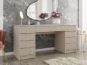 MIRJAN24 Schreibtisch Tireno Bis 9 Schubladen Beige Gold Bild 1