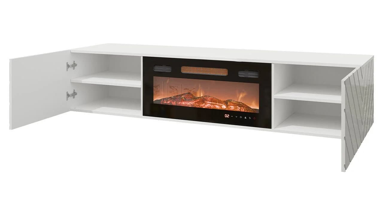 MIRJAN24 TV-Schrank Luxe mit Elektrischem Kamin und LED-Flamme - Bild 3