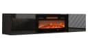 MIRJAN24 TV-Schrank Luxe Schwarz mit Elektrischem Kamin und LED-Flamme Bild 2