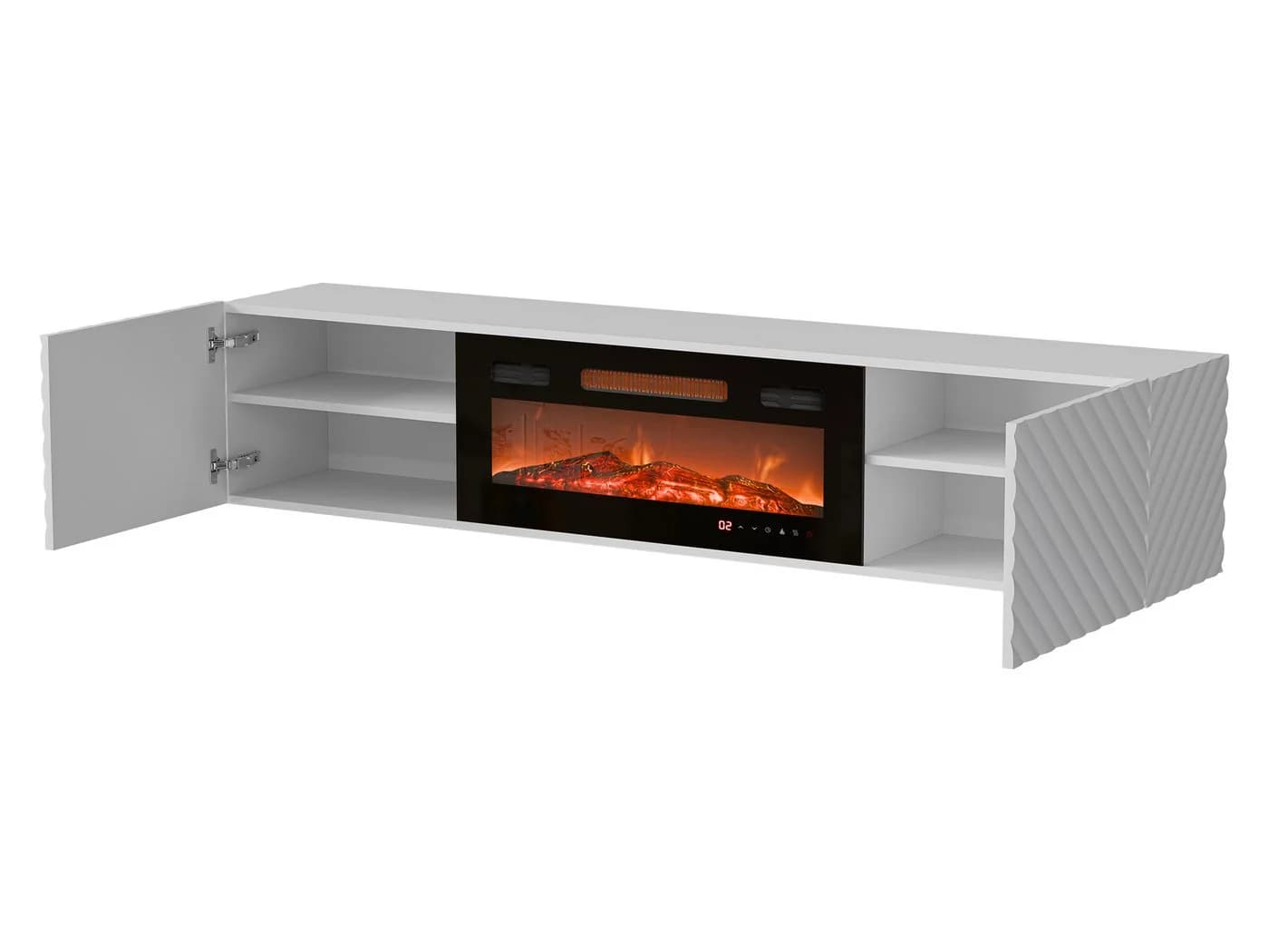MIRJAN24 TV-Schrank Lara mit Kamin Realistische LED-Flamme - Bild 3