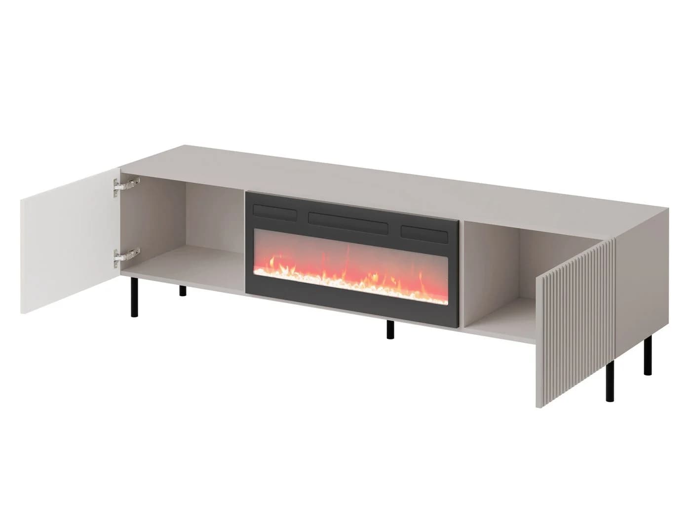 MIRJAN24 TV-Schrank Aruba 2D 181 mit Elektrischem Kamin und LED-Flamme - Bild 4