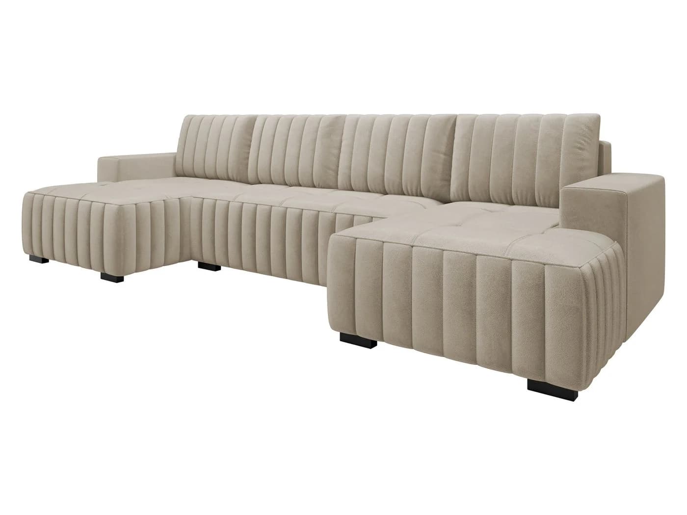 MIRJAN24 Wohnlandschaft Hugo U Ecksofa mit Bettkasten und Schlaffunktion