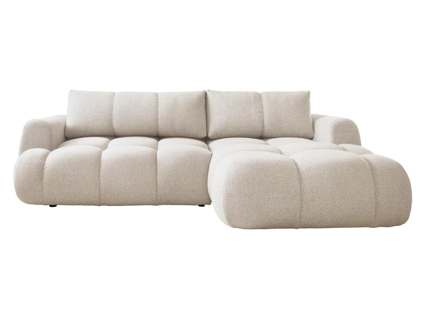 MIRJAN24 Ecksofa Mitto mit Bettkasten und Schlaffunktion Beige
