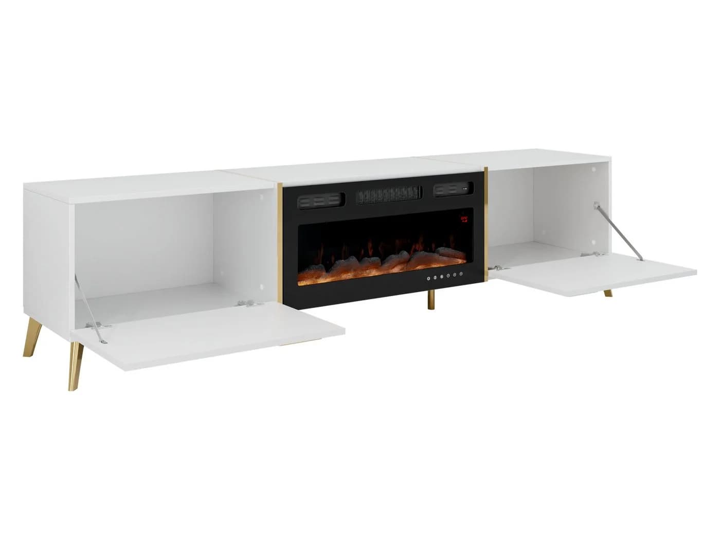MIRJAN24 TV-Schrank Picru 2D EF mit LED-Kamin und Heizfunktion - Bild 3