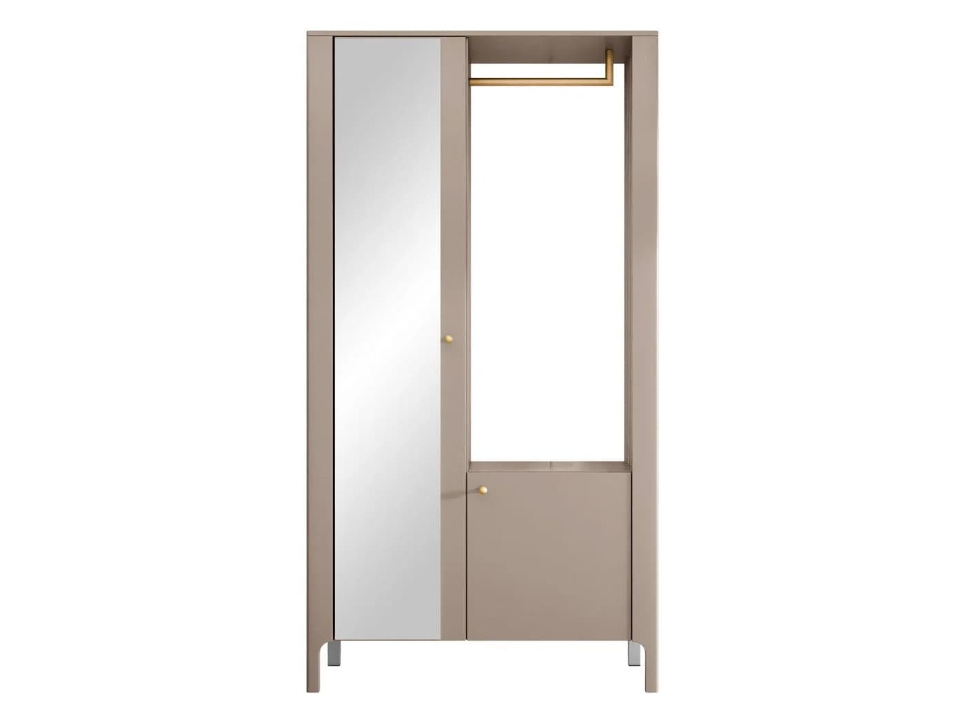 MIRJAN24 Garderoben-Set Malumi mit Frontspiegel und Kleiderstange Beige - Bild 4