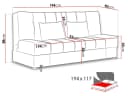 MIRJAN24 Schlafsofa Sonia 3-Sitzer Wellenfeder Bild 5