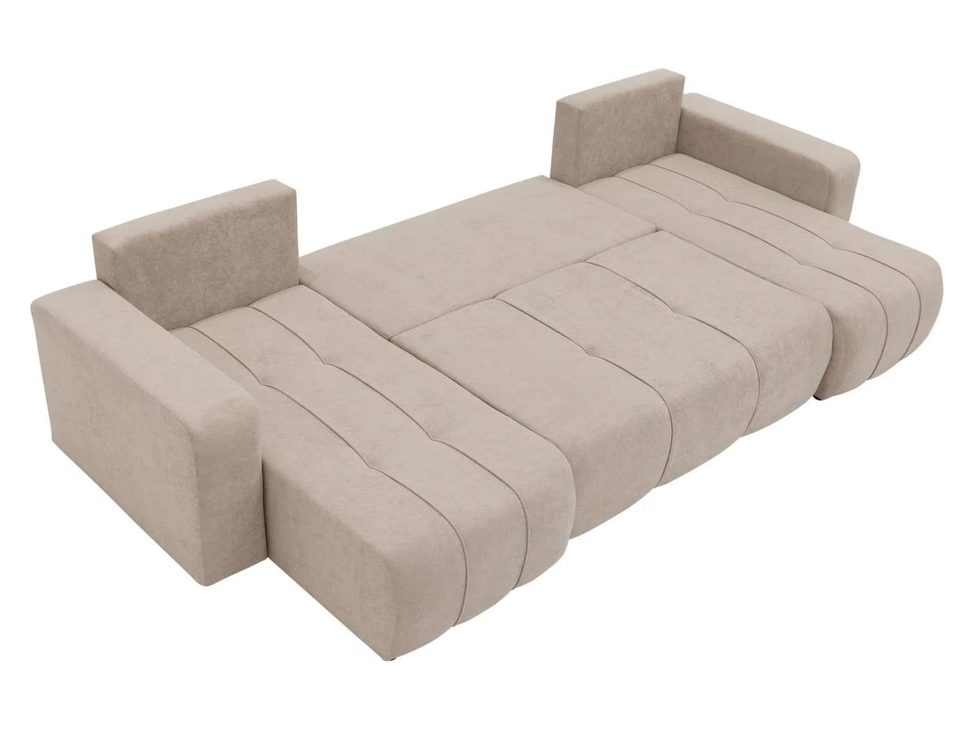 MIRJAN24 Wohnlandschaft Fetrinu U Ecksofa Beige mit Bettkasten - Bild 4