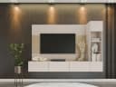 MIRJAN24 Wohnwand Deromi II 3er-Set Beige Eiche Modern Bild 3