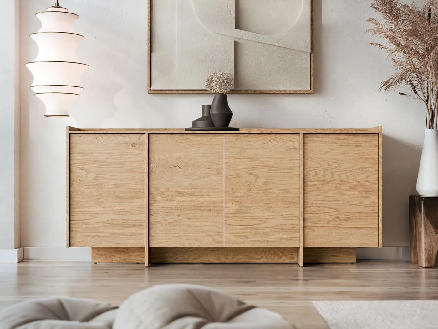 MIRJAN24 Kommode Japandi K4D 200 cm Beige Laminat