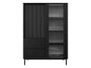 MIRJAN24 Vitrine Ozmi 2D2S Schwarz Glas Metall Bild 2